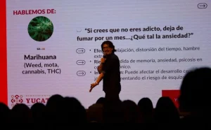 Charla pública sobre prevención de adicciones y consumo de sustancias en Yucatán
