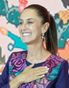 Claudia Sheinbaum durante mensaje publico