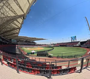 Vista interior del Estadio Alfredo Harp Helu, casa de los Diablos Rojos del Mexico