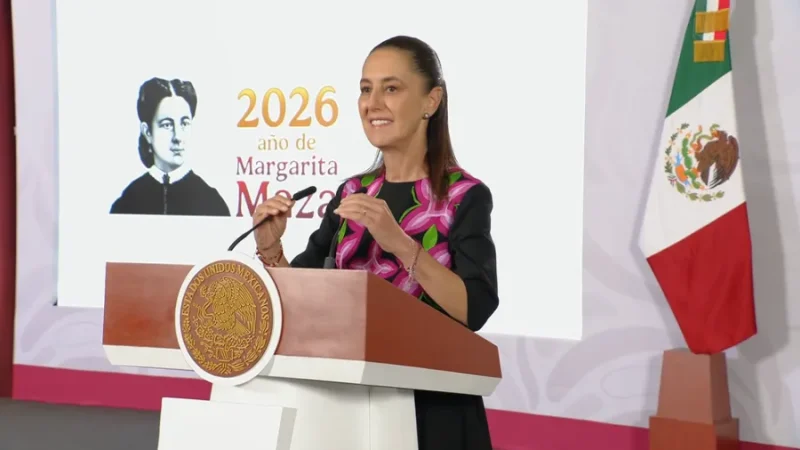Claudia Sheinbaum durante la conferencia matutina del 29 de julio de 2026