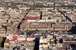Vista del Zocalo de la Ciudad de Mexico
