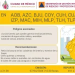 Aviso de alerta amarilla por lluvias en la Ciudad de México