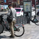 Estación del sistema Ecobici en Ciudad de México