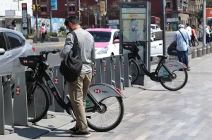Estación del sistema Ecobici en Ciudad de México