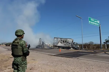 Elemento de seguridad en Culiacán, Sinaloa