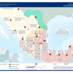 Mapa de vigilancia del gusano barrenador en Mexico
