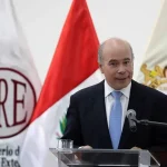 Viceministro peruano Eric Anderson durante una actividad oficial