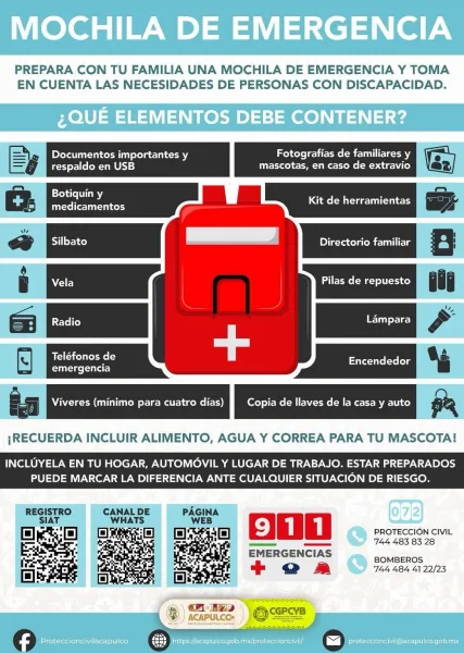 Preparación para lluvias y emergencias
