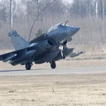 Caza de la OTAN durante una misión de vigilancia aérea en el Báltico