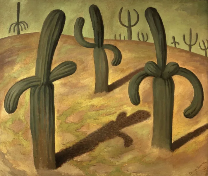 Paisaje con cactus de Diego Rivera, parte de la colección Gelman