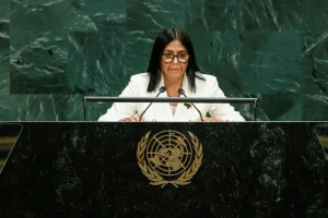 Delcy Rodríguez interviene ante la Asamblea General de la ONU