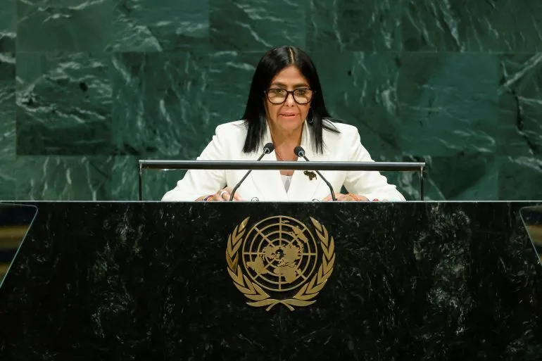 Delcy Rodríguez interviene ante la Asamblea General de la ONU