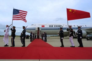 Donald Trump y Xi Jinping durante la visita de Estado en Washington