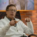 Gustavo Petro durante una actividad pública en la Ciudad de México
