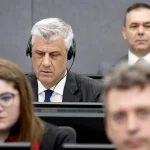 Hashim Thaci durante una sesión del juicio en La Haya