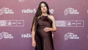 La dibujante Irene Márquez durante una gala en Madrid