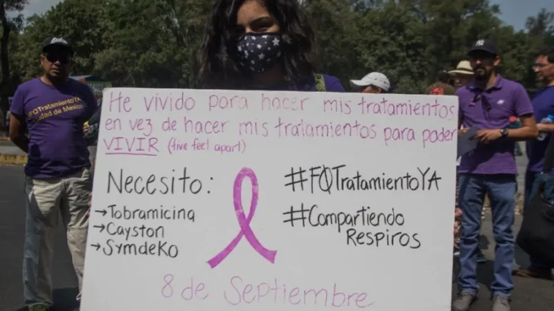 Movilizaciones de pacientes con fibrosis quística y agricultores en Ciudad de México