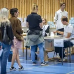 Votantes durante las elecciones generales de Suecia