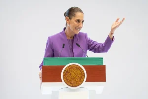 Claudia Sheinbaum durante su segundo informe de Gobierno