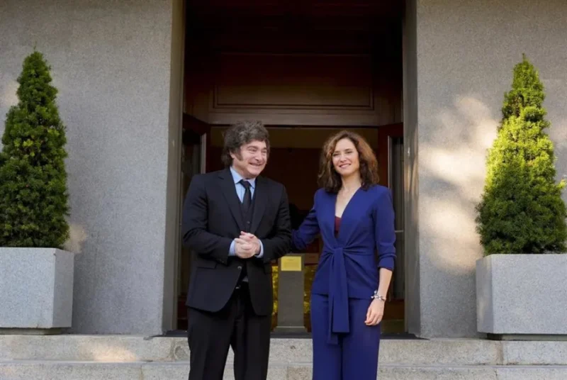 Isabel Díaz Ayuso y Javier Milei durante su encuentro en Madrid