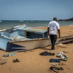 Operativo de la OIM en una playa de Yibuti